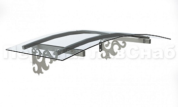 Навес из поликарбоната с узором из листа в Ростове-на-Дону. Готовые проекты ПерилаГлавСнаб