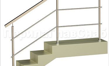 Два ригеля на сварке, квадратный поручень и круглые стойки купить в Ростове-на-Дону