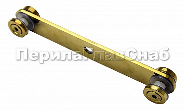 Стеклодержатель пластинчатый 3хМ8, по центрам 170х5 мм, полированный, шайбы 5 мм литые, под стекло 6-12 мм, (AISI 304), под золото Фk023-88 купить в Ростове-на-Дону