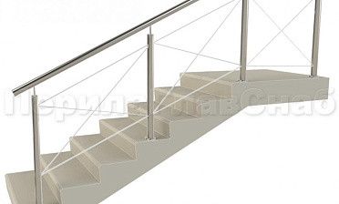 Ограждения из нержавейки. Заполнение из тросиков (нестандартная конфигурация) для крыльца купить в Ростове-на-Дону