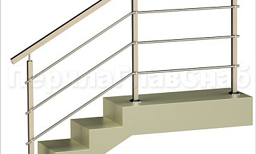 Три ригеля на держателях, квадратные поручень и стойки купить в Ростове-на-Дону