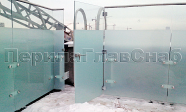 Пластинчатые одностворчатые калитки из нержавеющей стали со стеклом купить в Ростове-на-Дону