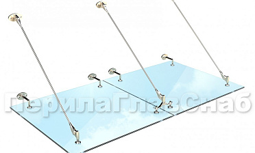 Комплект фурнитуры для козырька 1800х1800 (на вантах/тягах) k671-18-18 купить в Ростове-на-Дону