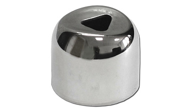 Наконечник штампованный (СПС) прямой 90° на трубу Ø25 мм, для поручня Ø38.1 мм, полированный, нержавеющий, AISI 201, k071-3 купить в Ростове-на-Дону