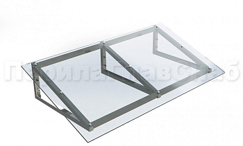 Козырек на треугольном скате из поликарбоната в Ростове-на-Дону. Готовые проекты ПерилаГлавСнаб