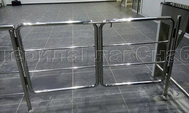 Нержавеющие двустворчатые калитки с горизонтальным заполнением купить в Ростове-на-Дону