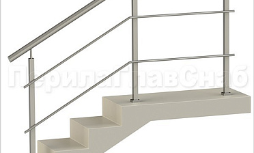 Два ригеля на сварке, круглый поручень и квадратные стойки купить в Ростове-на-Дону