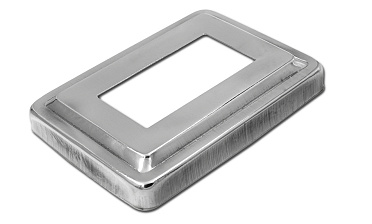 Низ стойки фигурный под трубу 31х61 мм, 105х75х0.4, высота 16 мм, полированный (AISI 304) k377 купить в Ростове-на-Дону Низ стойки фигурный под трубу 31х61 мм, 105х75х0.4, высота 16 мм, полированный (AISI 304) k377 купить в Ростове-на-Дону