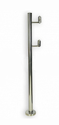 Стойка для пандуса: под 2 поручня Ø38,1 мм для инвалидов, полированная, высота 900 мм  (AISI 304) k750 купить в Ростове-на-Дону