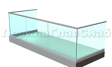 Ограждение на несущем стекле на алюминиевом профиле для балкона купить в Ростове-на-Дону