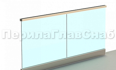 Ограждение с профильным поручнем с пазом в зажимном профиле купить в Ростове-на-Дону