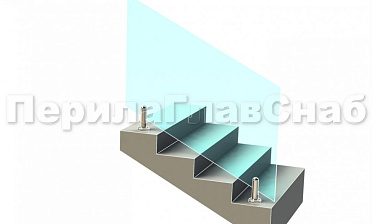 Ограждение без поручня на министойках на лестнице купить в Ростове-на-Дону