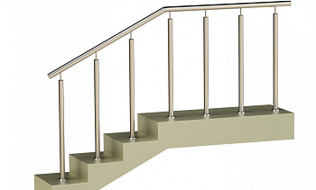 Ограждения со стойками в каждую ступень без ригелей в Ростове-на-Дону. Готовые проекты ПерилаГлавСнаб Ограждения со стойками в каждую ступень без ригелей в Ростове-на-Дону. Готовые проекты ПерилаГлавСнаб