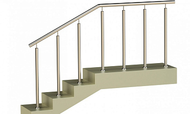 Ограждения со стойками в каждую ступень без ригелей купить в Ростове-на-Дону