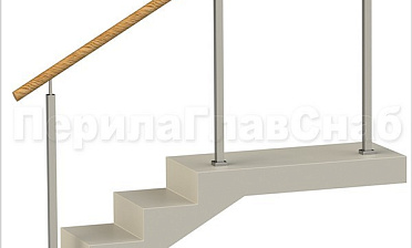 Нержавеющие ограждения без ригелей с пластиковым поручнем и квадратными стойками купить в Ростове-на-Дону