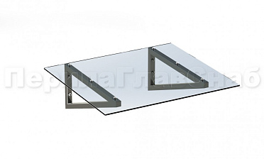 Консольный навес из поликарбоната выносной прямой треуголки купить в Ростове-на-Дону