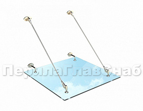 Готовые цельностеклянные козырьки купить в Ростове-на-Дону