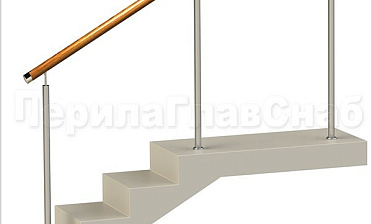 Нержавеющие ограждения без ригелей с деревянным поручнем купить в Ростове-на-Дону