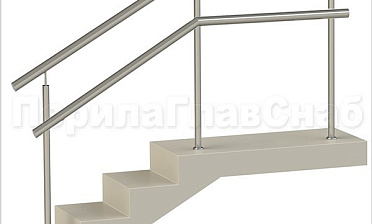 Нержавеющие ограждения с детским поручнем без ригелей купить в Ростове-на-Дону