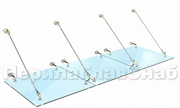 Комплект фурнитуры для козырька 1200х2800 (на вантах/тягах) k671-12-28 купить в Ростове-на-Дону