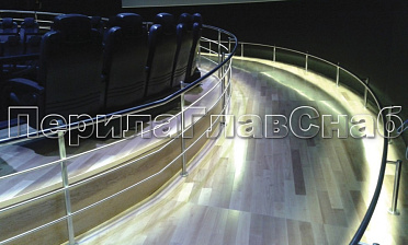 Ограждение со светильниками, встроенными в поручень купить в Ростове-на-Дону