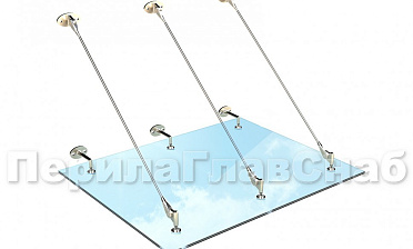 Комплект фурнитуры для козырька 1200х1500 (на вантах/тягах) k671-12-15 купить в Ростове-на-Дону