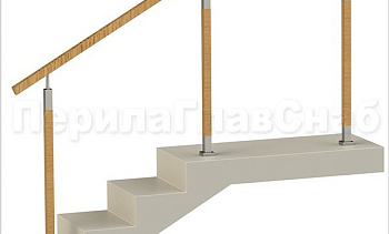 Нержавеющие ограждения без ригелей с квадратным деревянным поручнем и стойками с деревянными вставками в Ростове-на-Дону. Готовые проекты ПерилаГлавСнаб Нержавеющие ограждения без ригелей с квадратным деревянным поручнем и стойками с деревянными вставками в Ростове-на-Дону. Готовые проекты ПерилаГлавСнаб