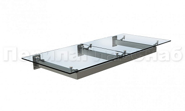 Стеклянный козырек на прямом каркасе купить в Ростове-на-Дону