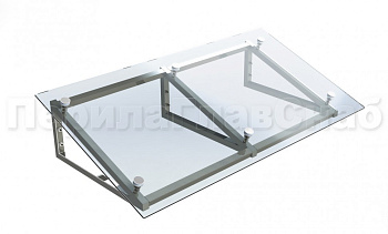 Козырек на треугольном скате на спайдерах в Ростове-на-Дону. Готовые проекты ПерилаГлавСнаб