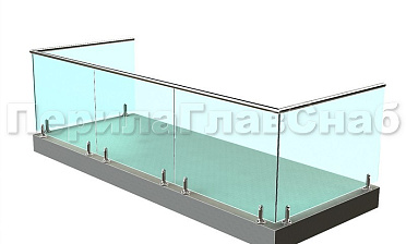 Балконные ограждения из стекла на министойках купить в Ростове-на-Дону