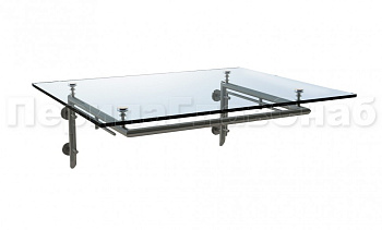 Стеклянный козырек на Г-образном каркасе - вариант 1 в Ростове-на-Дону. Готовые проекты ПерилаГлавСнаб