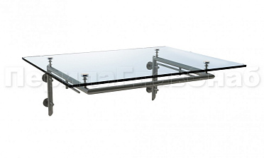 Стеклянный козырек на Г-образном каркасе - вариант 1 купить в Ростове-на-Дону