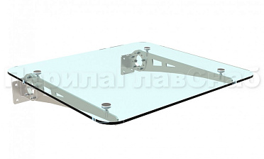 Стеклянный козырек на консоли из листа - вариант 2 купить в Ростове-на-Дону