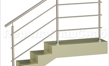 Три ригеля на сварке, круглый поручень и круглые стойки для крыльца купить в Ростове-на-Дону