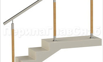 Нержавеющие ограждения без ригелей с квадратным поручнем и стойками с деревянными вставками в Ростове-на-Дону. Готовые проекты ПерилаГлавСнаб Нержавеющие ограждения без ригелей с квадратным поручнем и стойками с деревянными вставками в Ростове-на-Дону. Готовые проекты ПерилаГлавСнаб