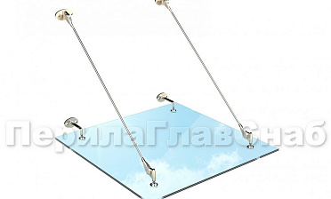 Стеклянный козырек на вантах купить в Ростове-на-Дону