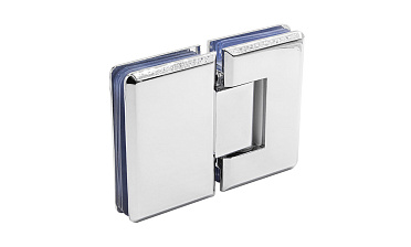 Петля для душевой кабины стекло-стекло 180° 90х55 мм цинк, полированная t303 PZn купить в Ростове-на-Дону Петля для душевой кабины стекло-стекло 180° 90х55 мм цинк, полированная t303 PZn купить в Ростове-на-Дону