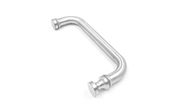 Дверная ручка с кнобом для стекла 8-10 мм, 19х201 мм, отверстие 12 мм, шлифованная t623-200 SSS купить в Ростове-на-Дону