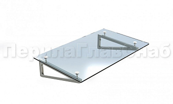 Стеклянный козырек на консоли из трубы в Ростове-на-Дону. Готовые проекты ПерилаГлавСнаб