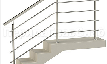 Четыре ригеля на сварке, квадратный поручень и круглые стойки купить в Ростове-на-Дону