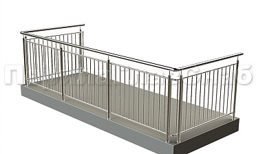 Балконные ограждения с вертикальным заполнением купить в Ростове-на-Дону