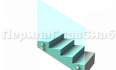 Ограждение без поручня на точечном креплении на лестнице купить в Ростове-на-Дону