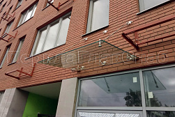 Стеклянные козырьки на вантах в Ростове-на-Дону. Готовые проекты ПерилаГлавСнаб - фото 4