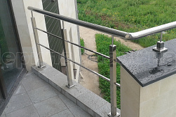 Перила и ограждения из нержавеющей стали с двумя ригелями в Ростове-на-Дону. Готовые проекты ПерилаГлавСнаб - фото 6