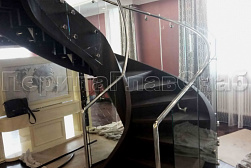 Стеклянные перила для винтовых лестниц в Ростове-на-Дону. Готовые проекты ПерилаГлавСнаб - фото 10 Стеклянные перила для винтовых лестниц в Ростове-на-Дону. Готовые проекты ПерилаГлавСнаб - фото 10