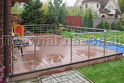 Ограждения из нержавеющей стали с тремя ригелями в Ростове-на-Дону. Готовые проекты ПерилаГлавСнаб - фото 18