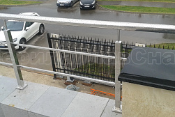 Перила и ограждения из нержавеющей стали с двумя ригелями в Ростове-на-Дону. Готовые проекты ПерилаГлавСнаб - фото 7