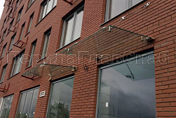 Стеклянные козырьки на вантах в Ростове-на-Дону. Готовые проекты ПерилаГлавСнаб - фото 6