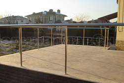 Ограждения и перила без ригелей из нержавеющей стали (без заполнения) в Ростове-на-Дону. Готовые проекты ПерилаГлавСнаб - фото 9