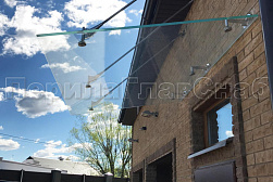 Стеклянные козырьки на вантах в Ростове-на-Дону. Готовые проекты ПерилаГлавСнаб - фото 16